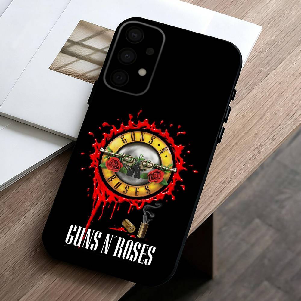 Band G-Guns-S N R-Roses phone Case For Samsung Galaxy A73,A72,A71,A70,A53,A52,A51,Others Soft Black Shell