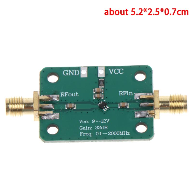 High Sensitivity RF Broadband Amplifier Module 32dB Gain 0.1-2000MHz 9-12V 1Pcs for Radio Antenna