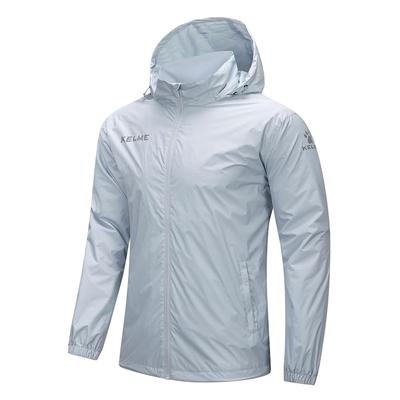 Мужская водоотталкивающая ветровка Kelme, с длинным рукавом, для пеших прогулок, рыбалки и весны/осени, серая, размер 3XL