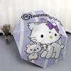 1pc Charmmy Kitty Purple Bow Outdoor with Automatic Open/Closed Mechanism Umbrella, Portable Folding Design, 8-Rib Iron Frame - Perfect Gift for Fans,