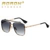 aoron Gradual Change Sunglasses Glasses Colorful Two-color Large Frame Sunglasses Fashion Metal Glasses