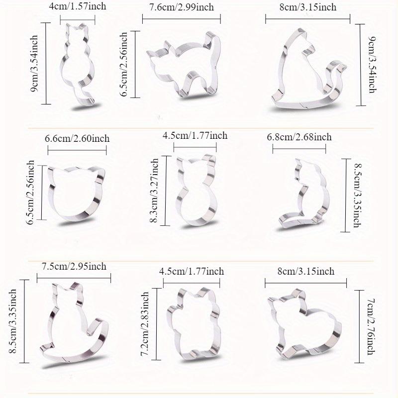 9 шт., формочки для печенья в форме котенка, формочки для печенья, формы для печенья, инструменты для выпечки, кухонные принадлежности