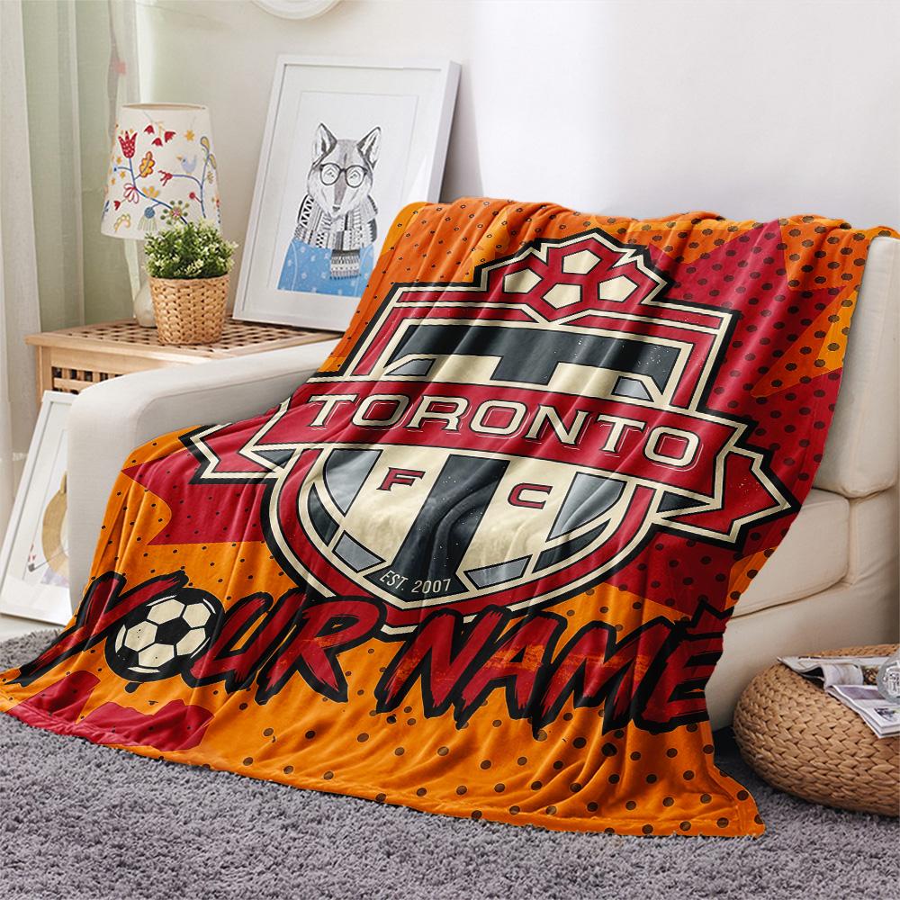 Custom Name Toronto FC2 Flannel Blanket, High quality Comfortable for All Seasons, Home Decor, Warmth and Comfort