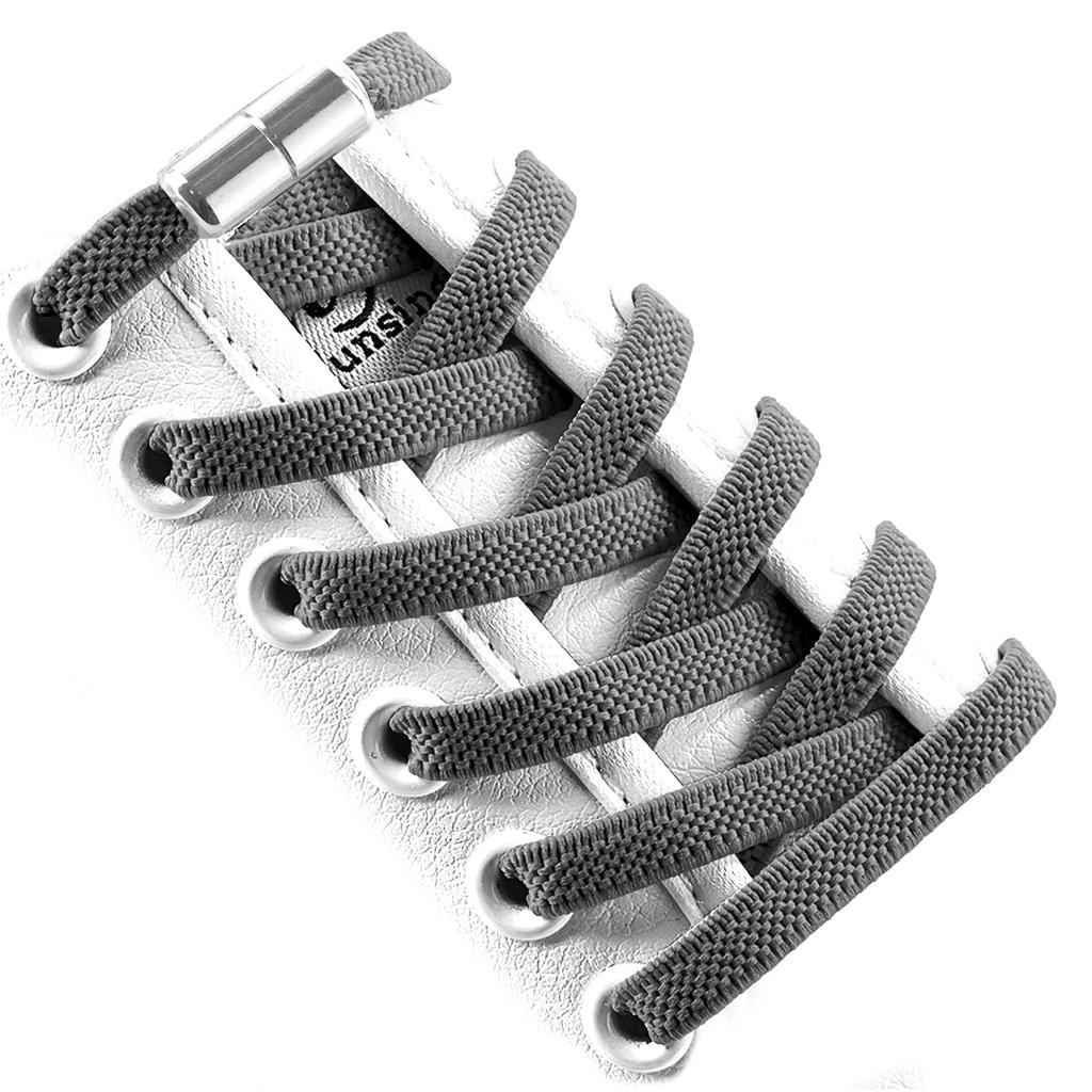 Эластичные шнурки для обуви без завязок с замком, без завязок, один размер подходит для всех детей и взрослых, спортивные плоские шнурки