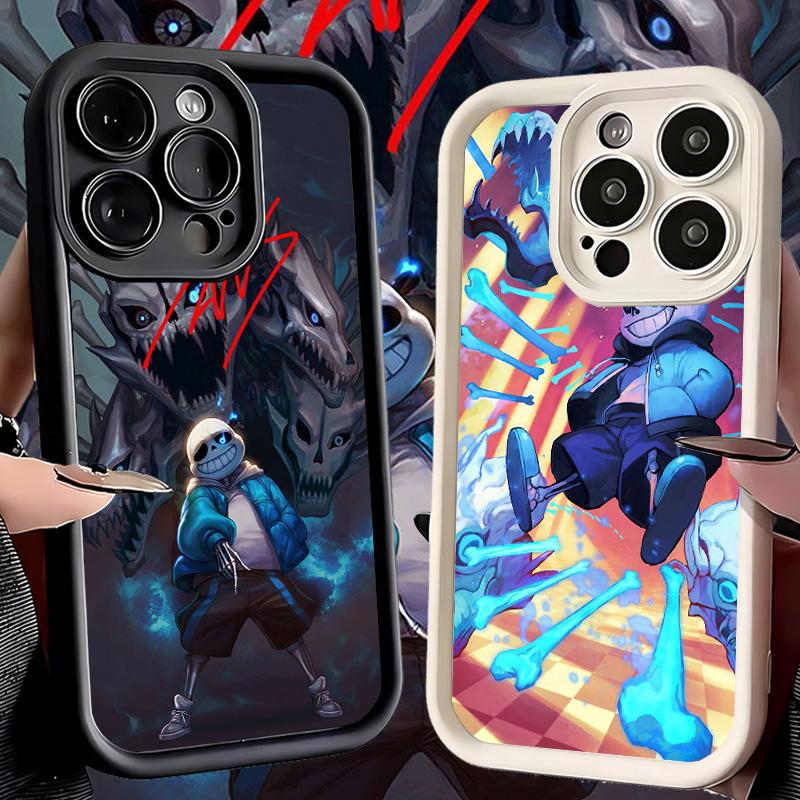 Чехол для телефона iPhone 17 Air 16E 15 16 Pro Max U-Undertale S-Sans Чехол 14 Plus 13 12 Mini Мягкий силиконовый Fundas
