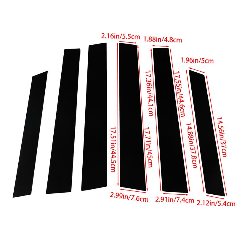 Car Glossy Piano Black Window Pillar Posts Door Trims Cover for Honda CR-V 2002-2023 Accessories Exterior