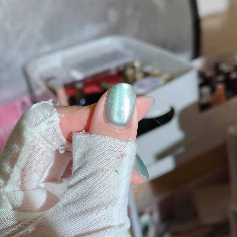 763 Усовершенствованные прозрачные носимые ногти «Кошачий глаз» - Отбеливающая ледяная заплатка, Съемные и стильные