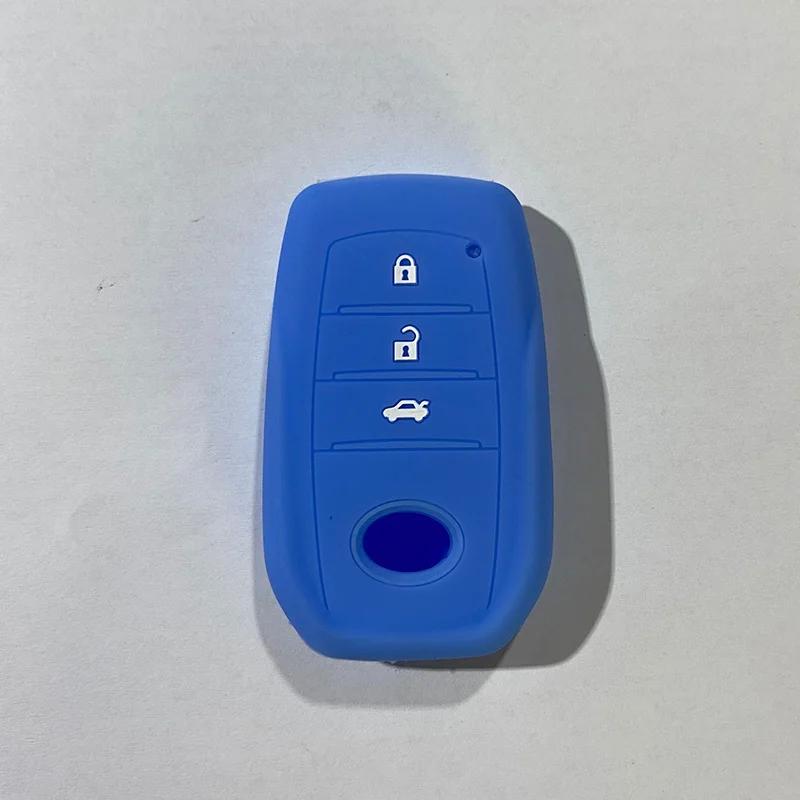 silicone rubber key cover case shell protector for Toyota Chr Rav4 Auris Avensis Prius Aygo Camry Land Cruiser 200 Prado Crown