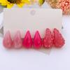 3 Pairs of Vintage-style Acrylic Drop Earrings for Women's Daily and Party Wear