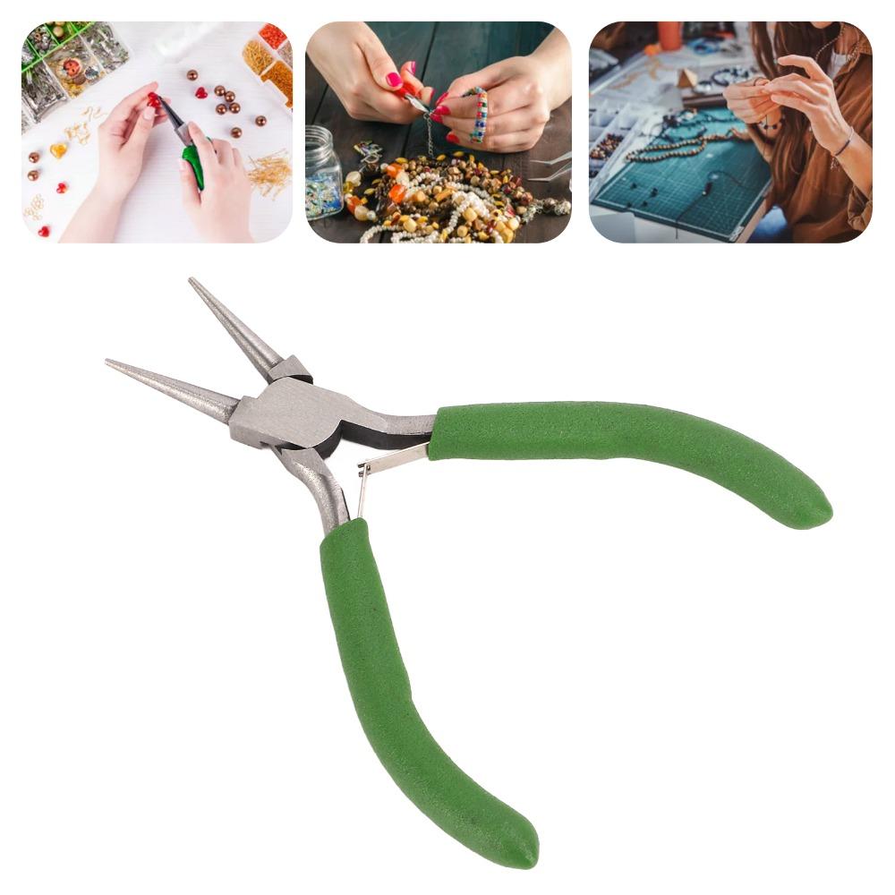 Carbon Steel Round Nose Pliers Nonslip Handle Wire Looping Pliers  Precise Wire Looping