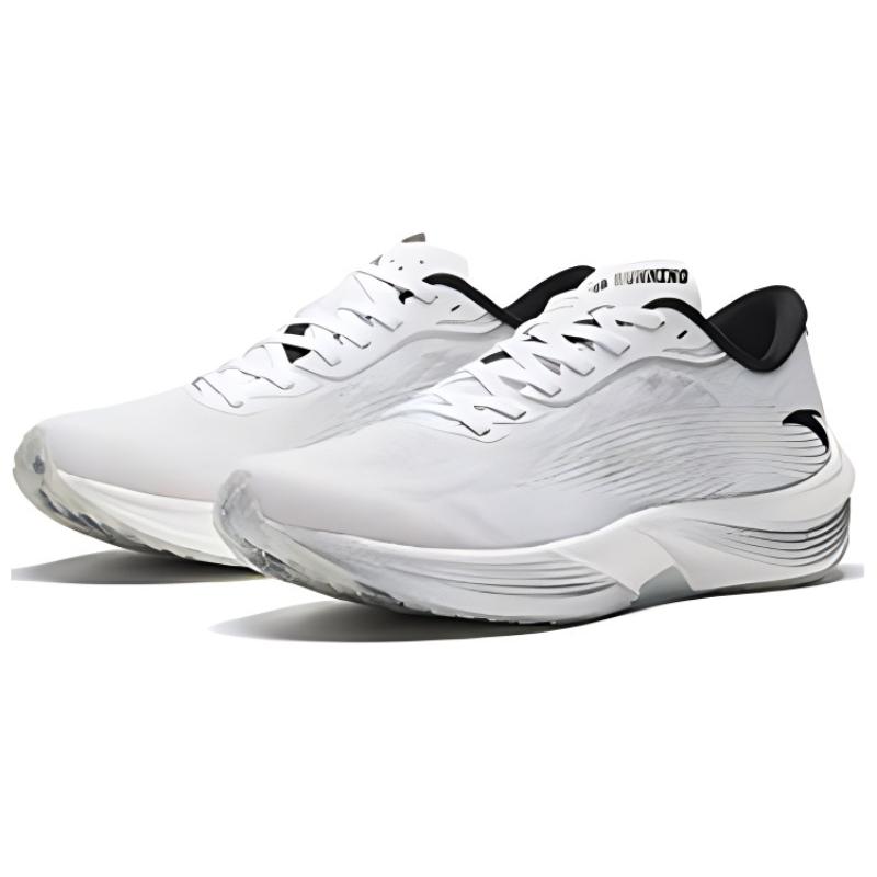 Men's Sneakers Anta Cushioning Abrasion Resistant Rebound Low top Marathon Running Shoes Men's White Black
