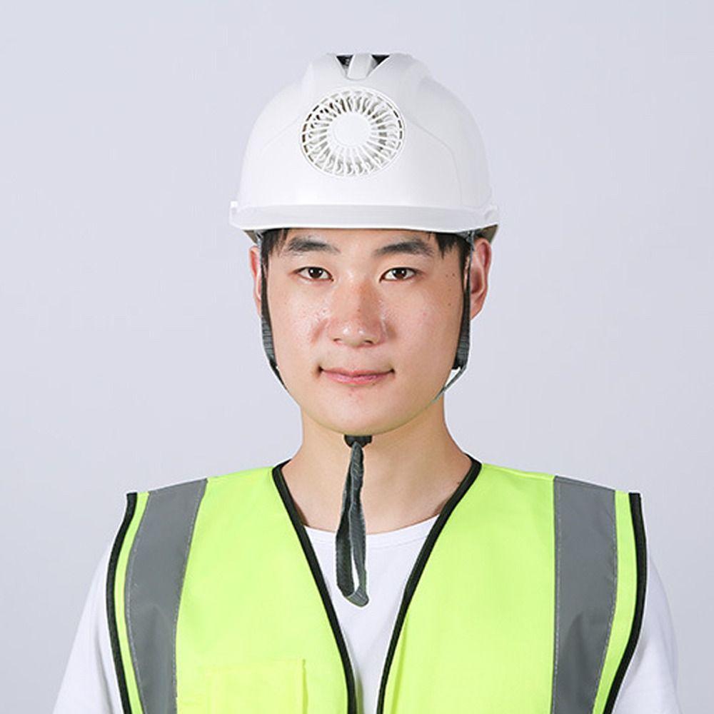 Adjustable Solar Power Fan Helmet Ventilation ABS Plastic Protective Cap Sunscreen with Cooling Fan Safety Hard Hat Industrial