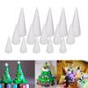15Pcs Craft Foam Cones Christmas Tree Polystyrene for Table Centerpiece