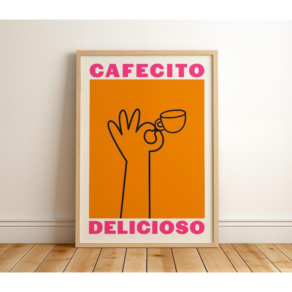 But First Cafecito Quotation Canvas Print Minimalist Matcha Club Spanish Wall Art Poster for Modern Living Room Cafe Home Decor