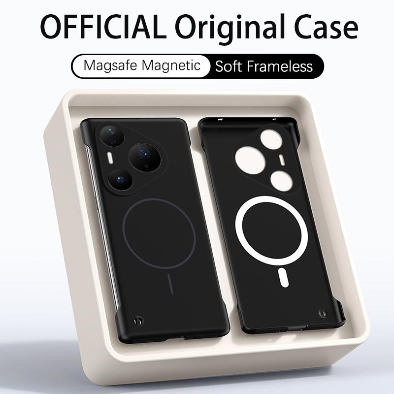 Ультратонкий матовый безрамочный чехол из ПК для Huawei Pura 80 70 Ultra P60 P50 P40 Mate 70 60 50 40 30 Pro Магнитный ударопрочный чехол