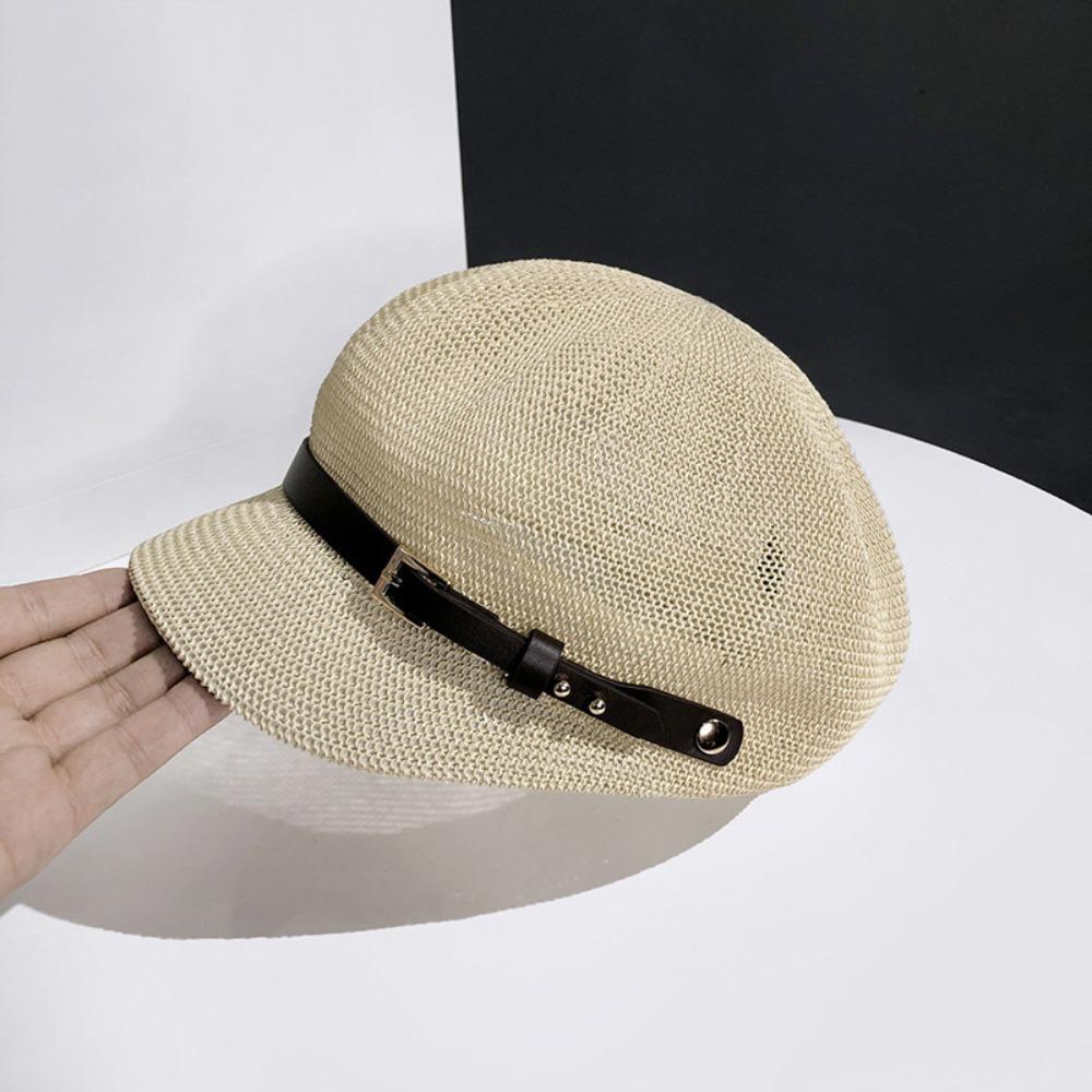 Summer Breathable Women's Beret Knitted Thin Painter Hat Hollow Mesh Female Baseball Cap Beach