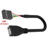 USB 2.0 A Female Head to DuPont Terminal DuPont 2.54mm/2 * 5P Female 9-Hole Female Head Motherboard Cable