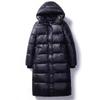 Glossy Parkas Outwear Women Long Sleeve Lapel Long Winter Keep Warm Parkas