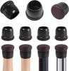 8PCS Black Round Chair Leg Protectors Foot Cover Diagonal with Thick Wrap Felt Pads Silicone Furniture Table Feet Protect Floors