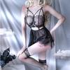 Sex underwear women's sexy milk leakage nightdress lace miniskirt perspective passion backless perspective pajamas