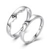 Romantic Cross Sun Moon Star Couple Ring Long Distance Love Men and Women's One Pair Sun Moon Two In One Couple Rings Rings