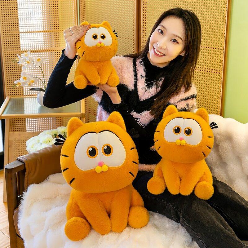 Q Version Garfield Plush Toy Sitting Pose Stuffed Animal Cute Cat Doll Kids Birthday Gift