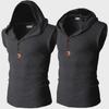 Men's Summer Sleeveless Hooded Vest - Korean Style Fitness Stretch Waistcoat