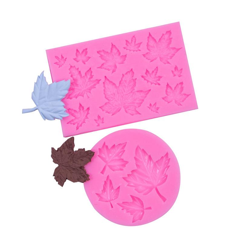 Halloween Set Pumpkin Maple Leaf Modeling Chocolate Cookie Cake Silicone Mold Drop Glue Baked