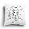 Fashion Black and White Sky Cartoon Astronaut Home Sofa Cushion Cover Cartoon Pattern Room Bedroom Pillowcase Decoration