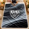 Flannel BlanketVfB Stuttgart Warm Soft Throw Blanket for Indoor Sofa Bed Living Room Use