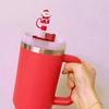7pcs Christmas Silicone Caps for Straws Reusable Cartoon Drinking Straw Caps top sale
