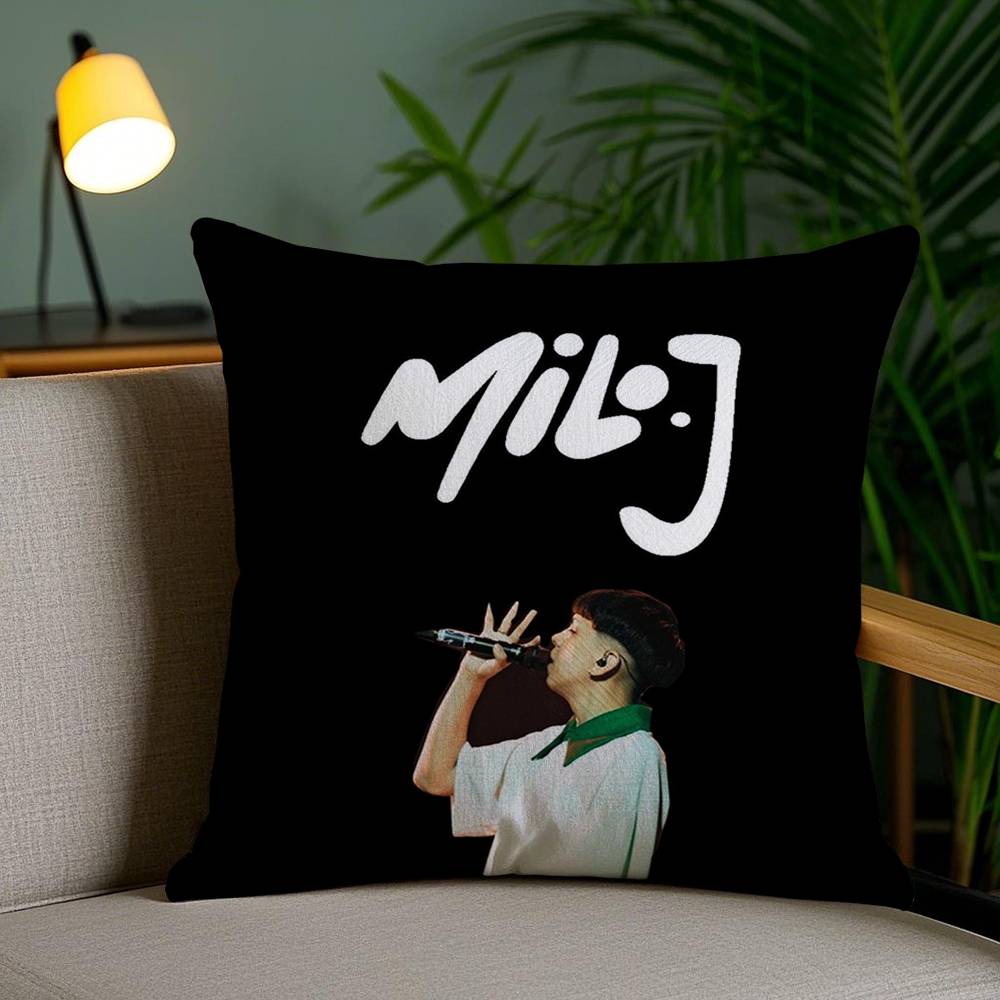 Argentinian M-Milo j Rapper Pillow Case Sofa Short Plush Double-sided HD Printing Room Home Office Gift Cushion Cover