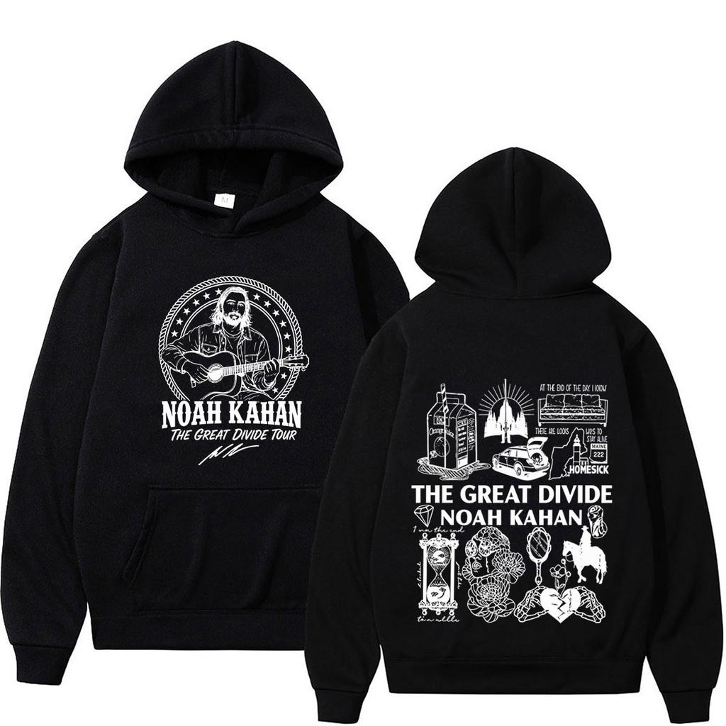 Noah Kahan The Great Divide Tour 2026 Graphic Hoodie Men Women Fashion Harajuku Pullover Long Sleeves Casual Vintage Sweatshirt