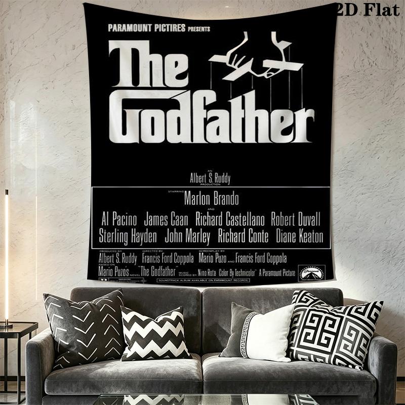 Godfather Movie Poster Print Tapestry Background Cloth Fashion Print Gift Home Decor Background Wall Hanging Cloth