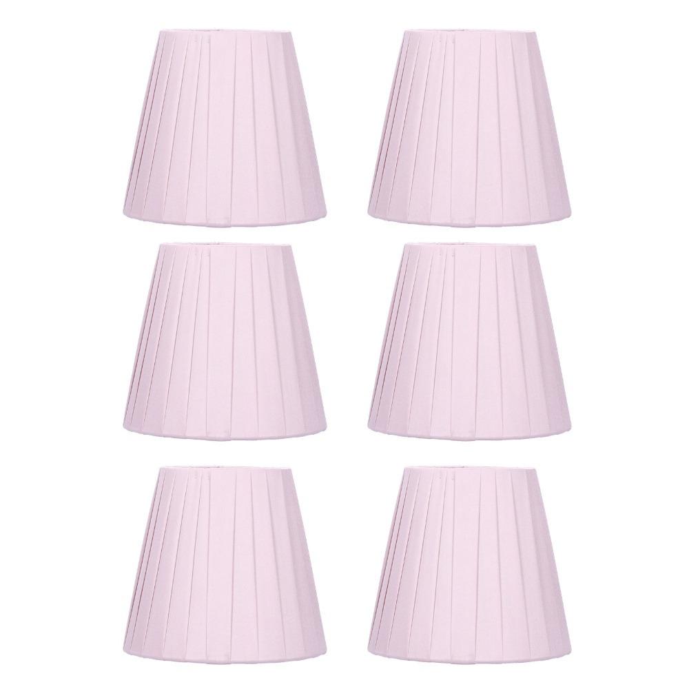 6PCS Fabric Modern Simple Lampshade Clip On Design Chandelier Lampshade  Floor Pendant Light