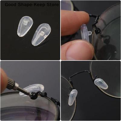 DIY Мягкие Силиконовые Очки с Воздушной Камерой Очки Накладки на Нос Со Отверткой Замена Ремонтные Инструменты Противоскользящие Винты для Накладок на Нос