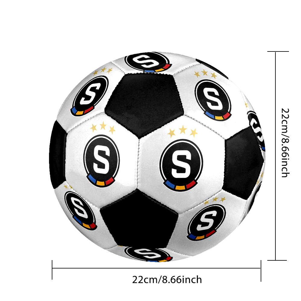 SIZE 5 AC Sparta Praha Soccer Ball Colorful All Ages Machine Stitched PVC Competition Ready Durable High-Bounce