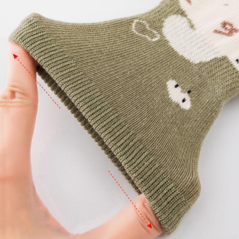 Детские нескользящие носки для девочек и мальчиков, милые хлопковые носки для новорожденных, теплые носки для малышей, осень-зима