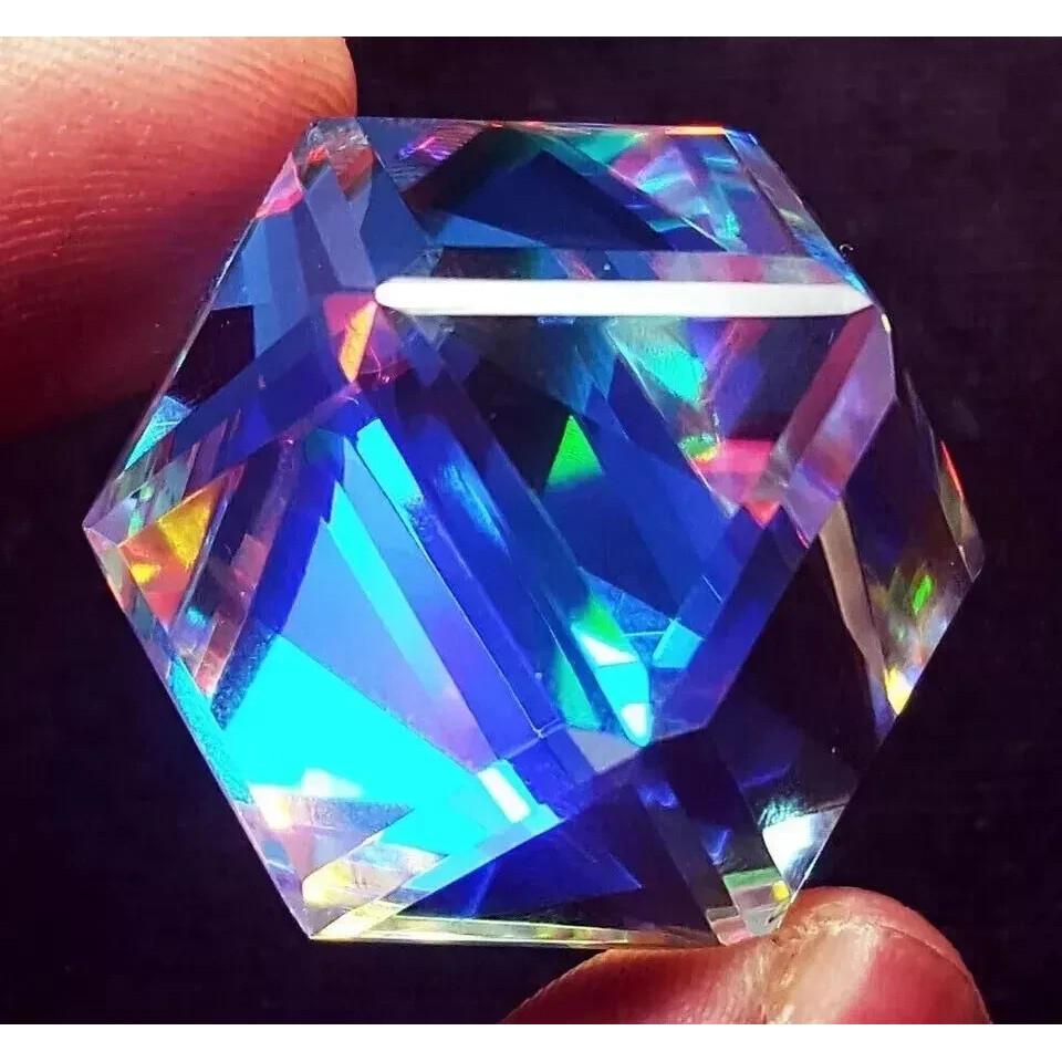 Natural Mystic Topaz 100+ Ct Hexagon Cut Certified Beautiful Loose Gemstone