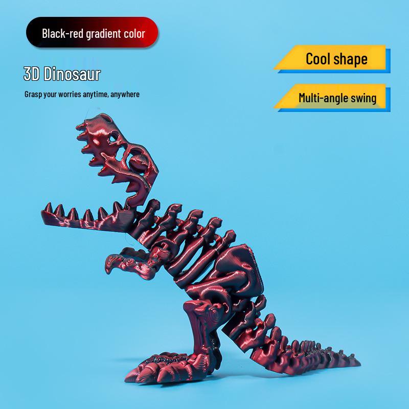 Игрушка Яйцо Череп Ти-Рекса с Шелковым Градиентом, Напечатанная на 3D-принтере, для Детей, Домашний Декор