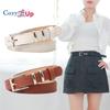 Women's Leather Belts for Jeans Pants Fashion Ladies Belt Gold Buckle Belts for Women