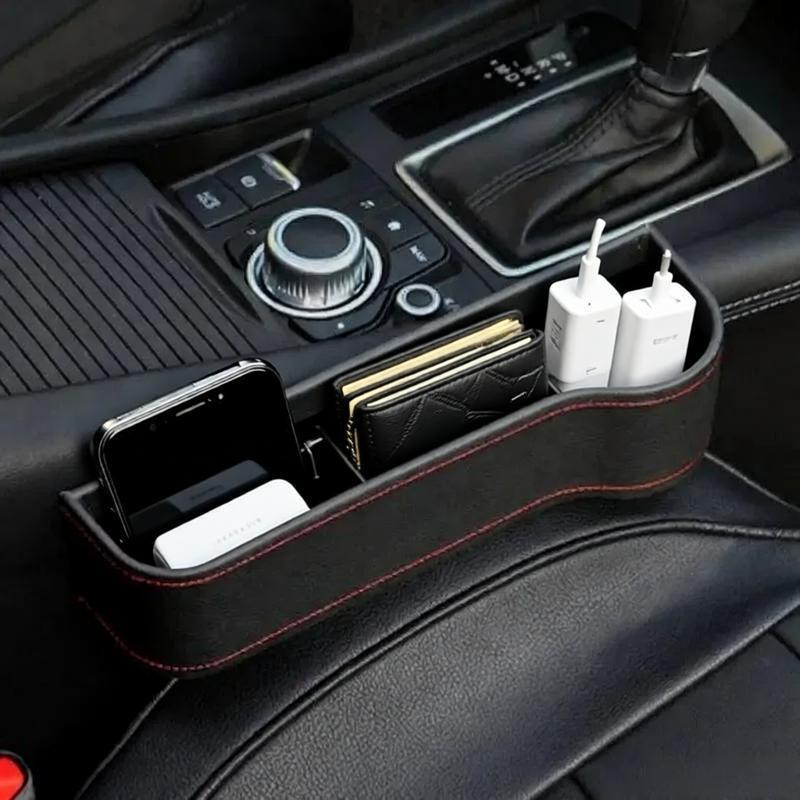 Car Seat Crevice Storage Box Seat Gap Slit Pocket Catcher Organizer Universal Car Seat Organizer Card Phone Key Holder Pocket