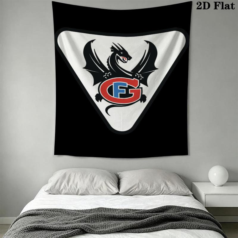 HC Fribourg Gottéron Wall Tapestry Aesthetic Wall Hanging Printed Fabric Blanket Decorative Tapestries for Bedroom Living Room Home Decor