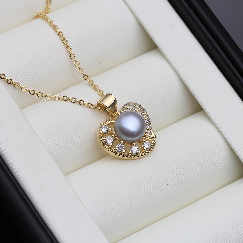 Настоящий подвес-сердце из пресноводного жемчуга для женщин, милое белое натуральное жемчужное ожерелье, свадебные подарки на день рождения