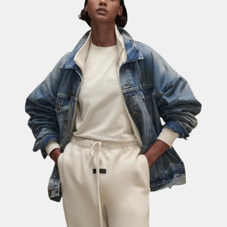 Fear Of God Essentials Denim Jacket Unisex Blue FOG-FW22-005
