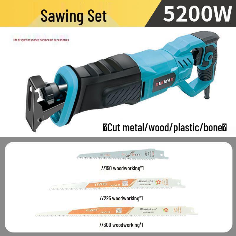 High-Power German Electric Handheld Reciprocating Saw for Cutting Metal & Wood
