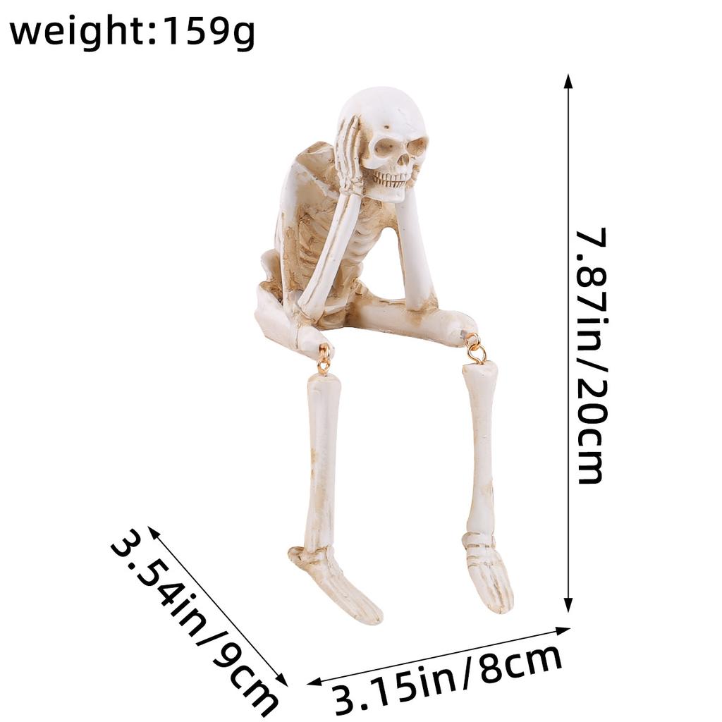 D5 Halloween Resin Ghost Skeleton Fun Body Modeling Craft Jewelry Indoor Halloween Props Halloween Decoration Skull Resin Figure