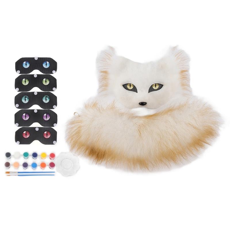 Flexible Mask With Plush Tail DIY Crafting Supply Costume Accessory For Costume And Creative Dressing Up Event