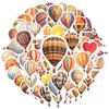 35pcs-100pcs Whimsical Hot Air Balloon Stickers Retro Sky Students Stickers DIY Stickers For Laptop Luggage Scrapbook