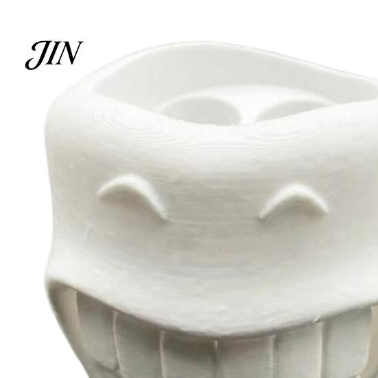 Bathroom Accessory 3D Printed Toothbrush Holder, Artistic Tooth Model Stable Base Holder Smiling Stand, Desktop Display Stand for Accessories